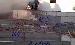 Kepçenin alevleri kumla söndürüldü