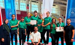Körfezli karateci Elif Ecrin Baharoğlu Türkiye üçüncüsü oldu