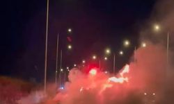 Kuzey Marmara Otoyolu'nda hareket halindeki araç yangın çıkardı