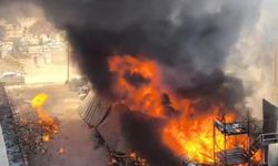 Malatya'da işçilerin kaldığı yatakhane alev alev yandı- Video