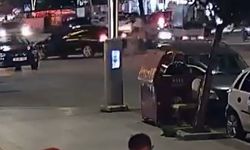 Motosiklet kazası güvenlik kamerasında: Sürücü yola savruldu