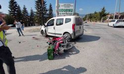 Mudurnu'da otomobil ve motosiklet çarpıştı, 1 kişi ağır yaralı