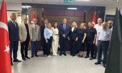 Muhtarlardan Kaymakam Şahin'e tebrik ziyareti