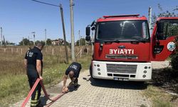 Muratlı'da çıkan ot yangını evlere ulaşmadan kontrol altına alındı