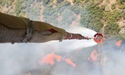 Ödemiş'teki orman yangınına karadan ve havadan müdahale devam ediyor