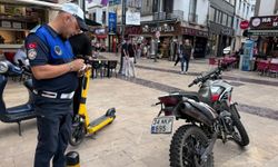 Ordu'da kapalı caddelerde motosiklet ve bisiklet denetimi yapıldı