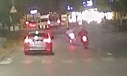 Otomobil ve Motosikletler Trafikte Yarış Yaptı