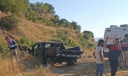 Palu'da kamyonet şarampole devrildi: 2 kişi yaralandı
