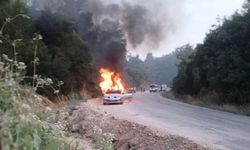 Seyir Halindeki Araçta Korkutan Yangın