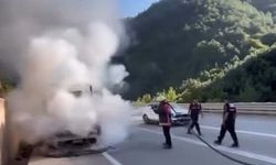 Seyir Halindeki Tavuk Kamyoneti Alev Alev Yandı