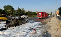 Seyir Halindeyken Alev Alan LPG'li Otomobilde 4 Yaralı