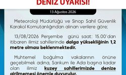 Sinop'ta Denizde Dalga Yüksekliği Uyarısı