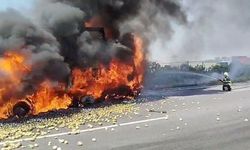 TAG Otoyolu'nda korkunç kaza: Tır alev aldı, bir kişi yaşamını yitirdi