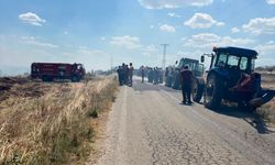 Tekirdağ'da Anız Yangını 150 Dönüm Araziyi Kül Etti