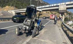 Traktör ile LPG Tırı Çarpıştı: 2 Yaralı