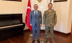 Tuğgeneral Kadir Çelik, Kars Valisi Ziya Polat'ı ziyaret etti
