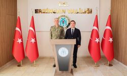 Tümgeneral Aktaş, Erzincan Valisi Aydoğdu'yu Ziyaret Etti