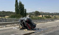 Uşak'ta Takla Atan Araçta Aileden 4 Kişi Yaralandı