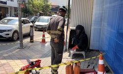 Yangın sırasında ATM'den para çekmeye devam eden vatandaşlar dikkat çekti