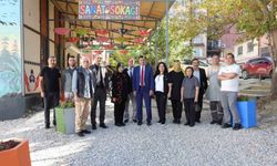 Başkan Kahveci, Sanat Sokağı'nda Yürütülen Çalışmaları İnceledi