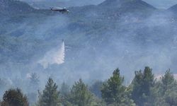 Burdur'da orman yangınına havadan ve karadan müdahale sürüyor