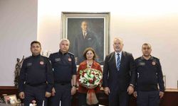 İtfaiyecilerden Başkan Ünlüce'ye Anlamlı Teşekkür Ziyareti