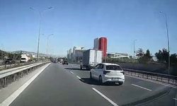 Kocaeli'de Tehlikeli Kamyonet Sürüşü Kamerada Kaydedildi
