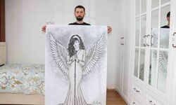 Kömürle Sanat Yaratan Halit Terzi, Bergen'in Portresini Çizdi