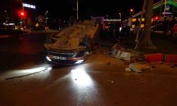 Malatya'da Kaza: Çarpışmanın Ardından Araç Ters Döndü, 2 Yaralı