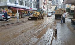 Rize Pazar'da Sel Sularının Çekilmesiyle Temizlik Çalışmaları Başladı