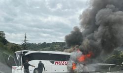 Samsun'da Otobüs Yangını: Yolcular Büyük Tehlike Atlattı