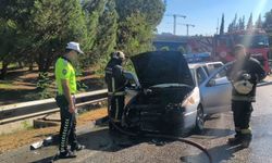 Taburcu sonrası aracında yangın çıktı, otomobil kül oldu