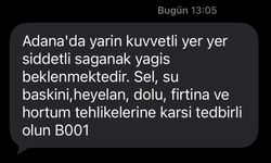 Adana'da AFAD, kuvvetli yağış için vatandaşları uyardı