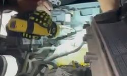Arsuz'da Araç Motoruna Sıkışan Kedi İtfaiye Ekiplerince Kurtarıldı