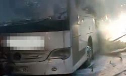 Bolu'da Yolcu Otobüsünde Korkutan Yangın