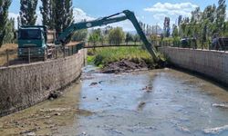 Çiğdemtepe Köyü'nde Dere Yatağı Islah Çalışmaları Devam Ediyor