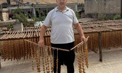 Gaziantep'in Oğuzeli İlçesinde Geleneksel Cevizli Sucuk ve Bastık Yapımı Başladı