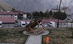 Hakkari'de parkta bulunan kamelya tahrip edildi