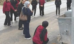 Hisarcık'ta öğrenciler sokak hayvanları için besleme etkinliği düzenledi