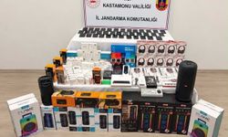 Kastamonu'da jandarma kaçak elektronik ürünlere el koydu