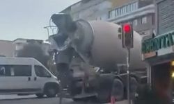 Küçükçekmece'de betonu yola döken kamyon sürücüsüne ceza