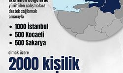 Marmara Bölgesi'ndeki sel felaketi için 2 bin kişilik program
