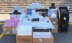 Mersin'de düzenlenen operasyonda 10 milyonluk kaçak malzeme ele geçirildi