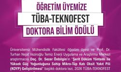 NÖHÜ Öğretim Üyesi, TÜBA-TEKNOFEST Doktora Bilim Ödülü'nü Kazandı