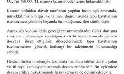 Özgür Özel, Adalet Bakanı Gürlek'e 750 bin lira tazminat ödeyecek
