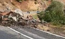 Şavşat'ta meydana gelen heyelan köy yolunu kapattı