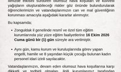 Zonguldak Valiliği, yağış nedeniyle okullara bir gün ara verdi