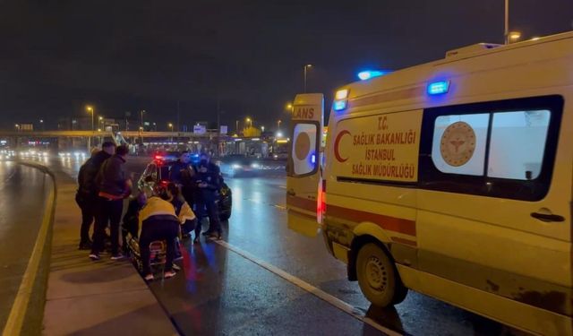 İstanbul-Küçükçekmece'de motosiklet kazası