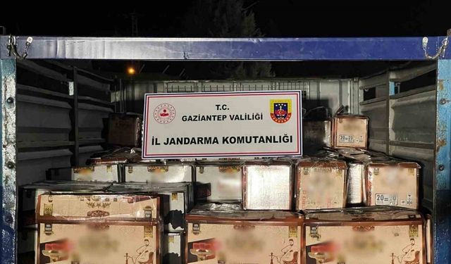 Gaziantep’te 2 ton 250 kilogram kaçak nargile tütünü ele geçirildi