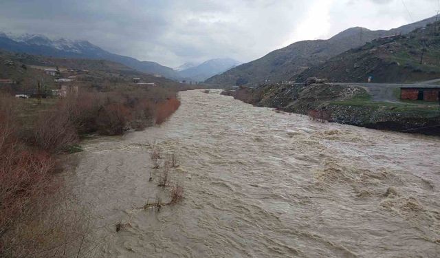 Kulp Çayı taştı: Yağış ve kar erimesiyle debi rekor seviyeye çıktı